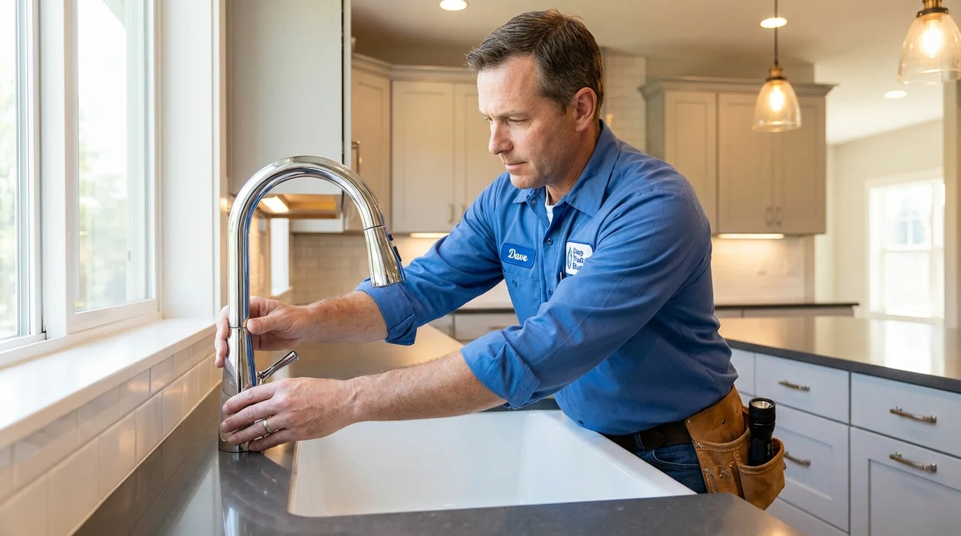 Kitchen faucet installation by Johns Plumbing LLC in Nacogdoches