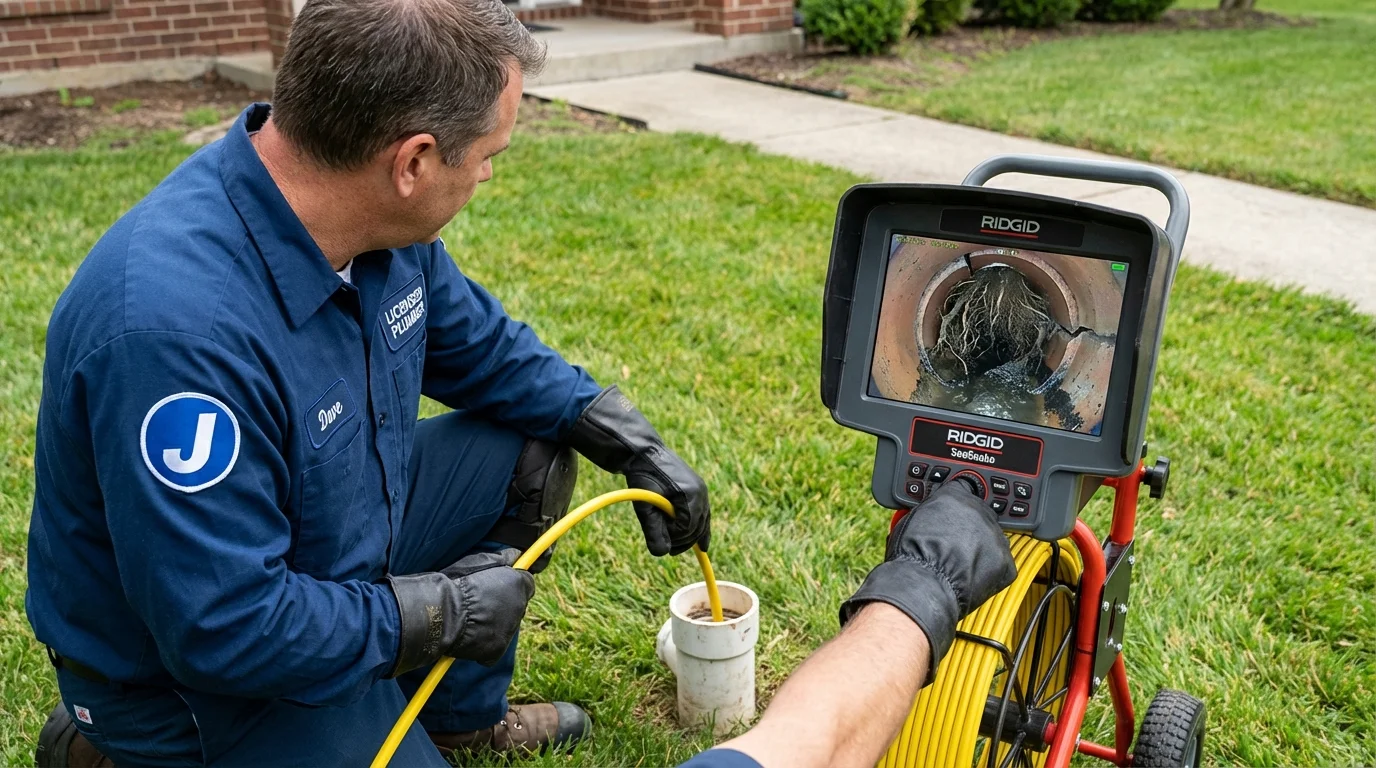 Sewer camera inspection being performed by Johns Plumbing LLC in Nacogdoches
